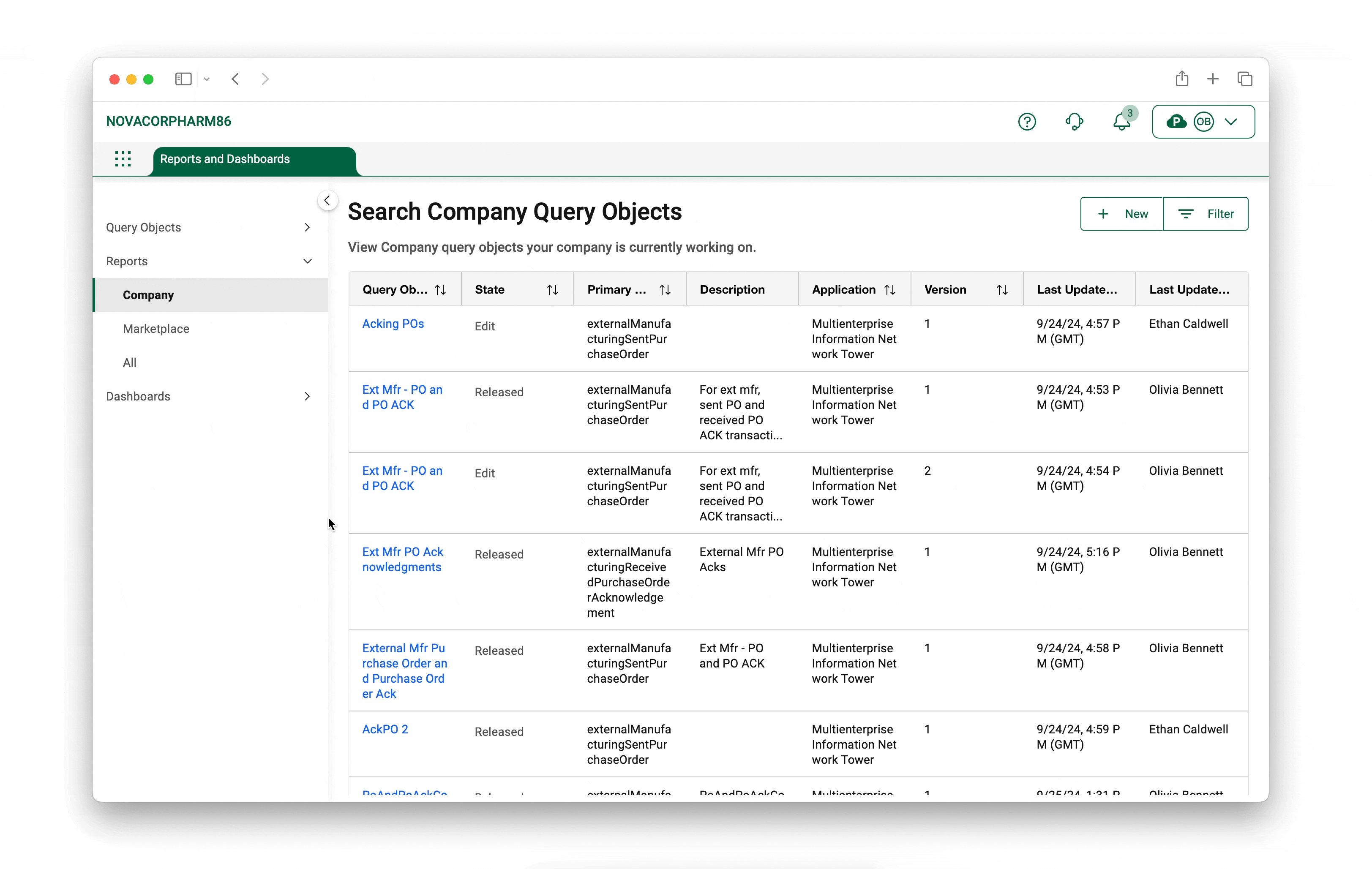 Network Tab Example with the Network Composer